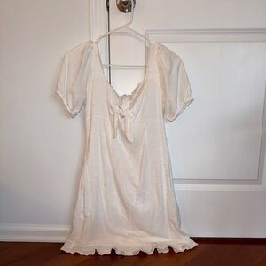 Sadie and Sage White Puff-Sleeved Mini Dress